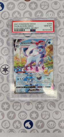 Glaceon VMAX (209/203) [Sword & Shield: Evolving Skies] (Graded - PSA 10)