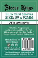 Sleeve Kings Euro Card Sleeves 59MM x 92MM (110 CT)