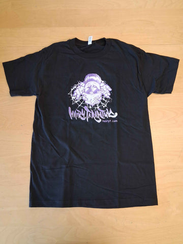 Hairy Tarantula T-shirts - Black - Retro Logo
