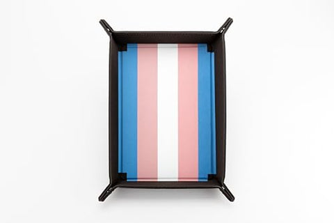 Pride Folding Dice Tray - Transgender Pride Flag