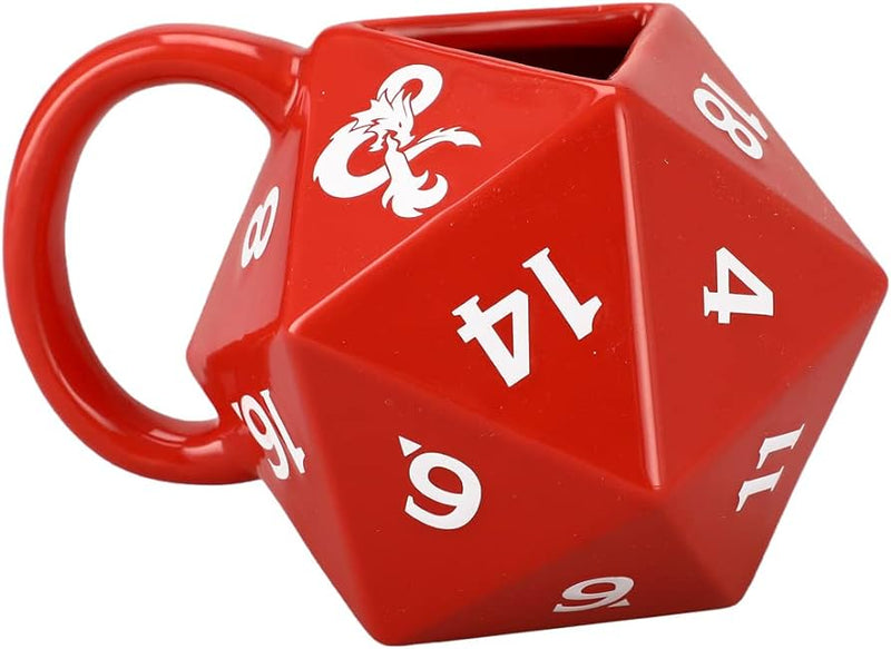 D&D Dice-Shaped Sculpted Ceramic Mug