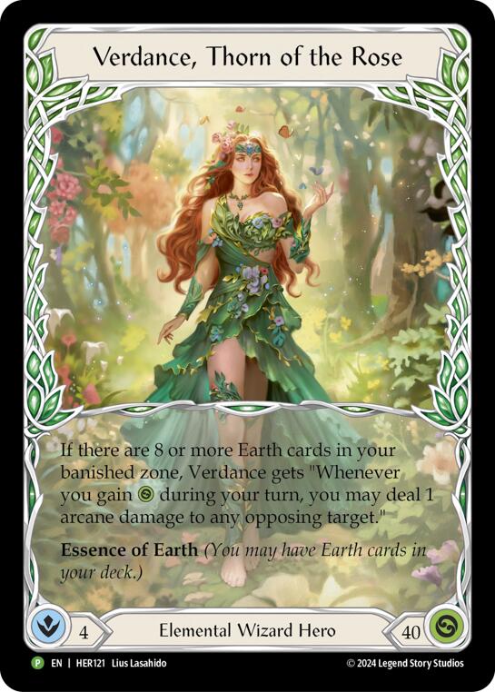 Verdance, Thorn of the Rose - HER121 [HER121] (Promo)  Rainbow Foil