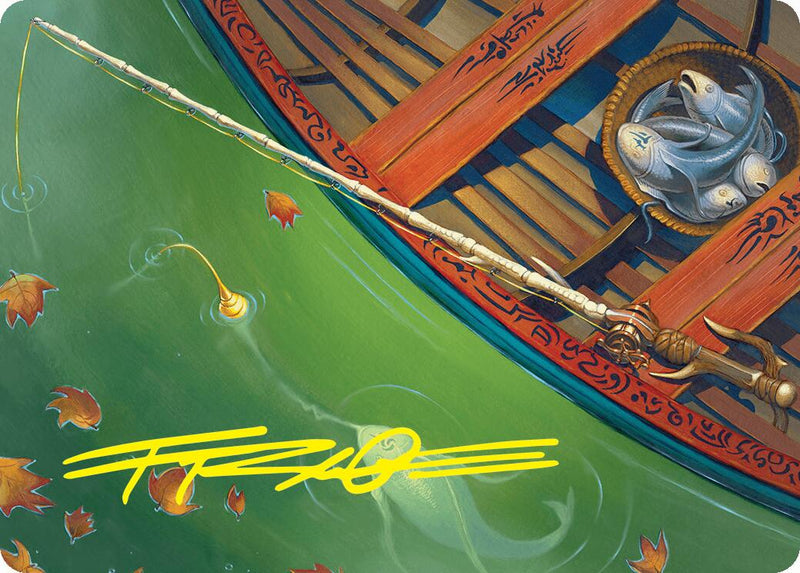 Fishing Pole Art Card (18/54) (Gold-Stamped Signature) [Foundations Art Series]