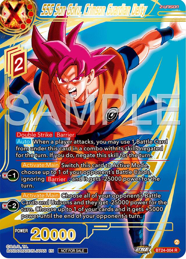 SSG Son Goku, Crimson Guardian Deity (Championship 2024 Finals Zenkai Pack) (Gold Stamped) (BT24-004) [Tournament Promotion Cards]