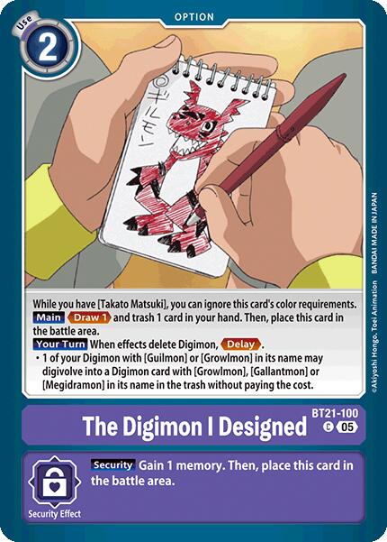 The Digimon I Designed [BT21-100] [World Convergence]