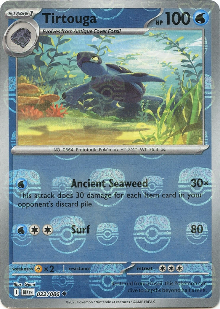 Tirtouga (022/086) (Master Ball Pattern) [Scarlet & Violet: Black Bolt]
