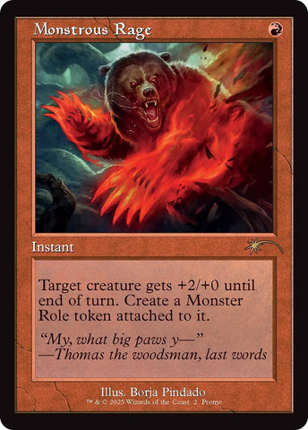 Monstrous Rage (Retro Frame) [Standard Showdown Promos]