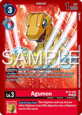 Agumon [BT22-008] (Judge Pack 2025 Wave 2) [Cyber Eden]