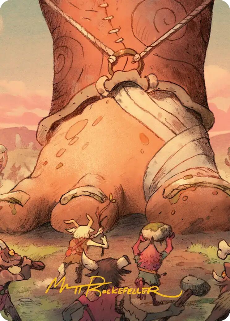 Meek Attack Art Card (Gold-Stamped Signature) [Lorwyn Eclipsed Art Series]