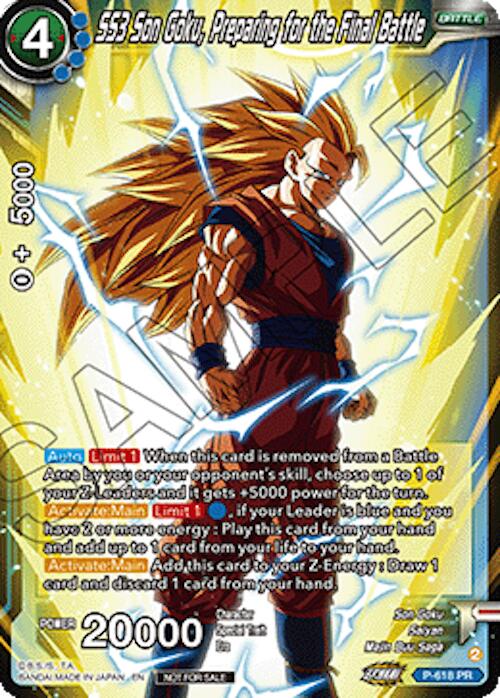 SS3 Son Goku, Preparing for the Final Battle (Ultra-Bout Series Tournament Pack Vol.1) (P-618) [Tournament Promotion Cards]