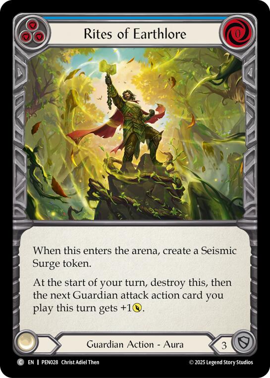 Rites Of Earthlore (Blue) (Rainbow Foil) [PEN028] (Compendium of Rathe)  Rainbow Foil