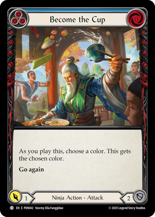 Become The Cup (Blue) (Rainbow Foil) [PEN042] (Compendium of Rathe)  Rainbow Foil