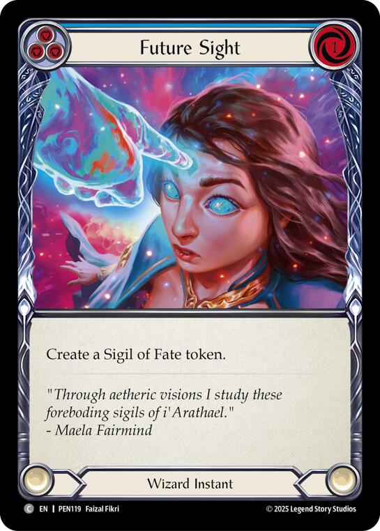 Future Sight (Blue) (Rainbow Foil) [PEN119] (Compendium of Rathe)  Rainbow Foil