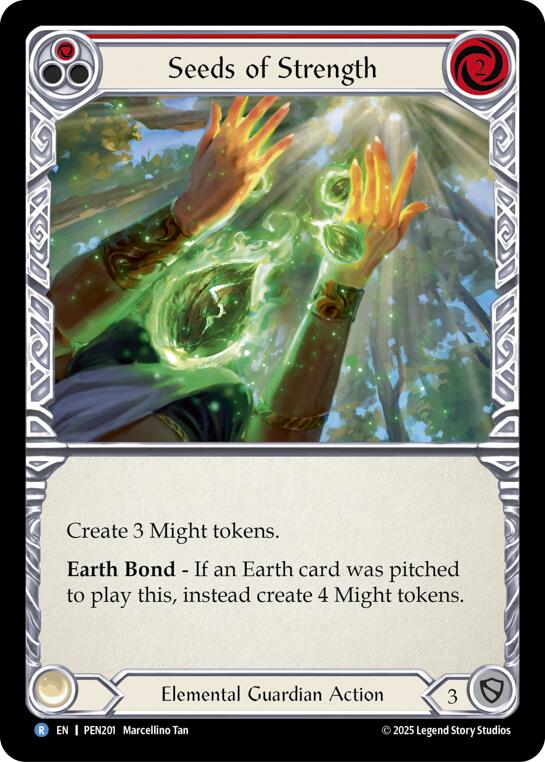 Seeds Of Strength (Red) (Rainbow Foil) [PEN201] (Compendium of Rathe)  Rainbow Foil