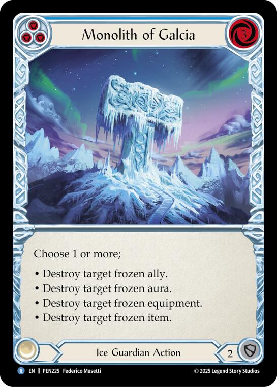 Monolith Of Galcia (Blue) (Rainbow Foil) [PEN225] (Compendium of Rathe)  Rainbow Foil