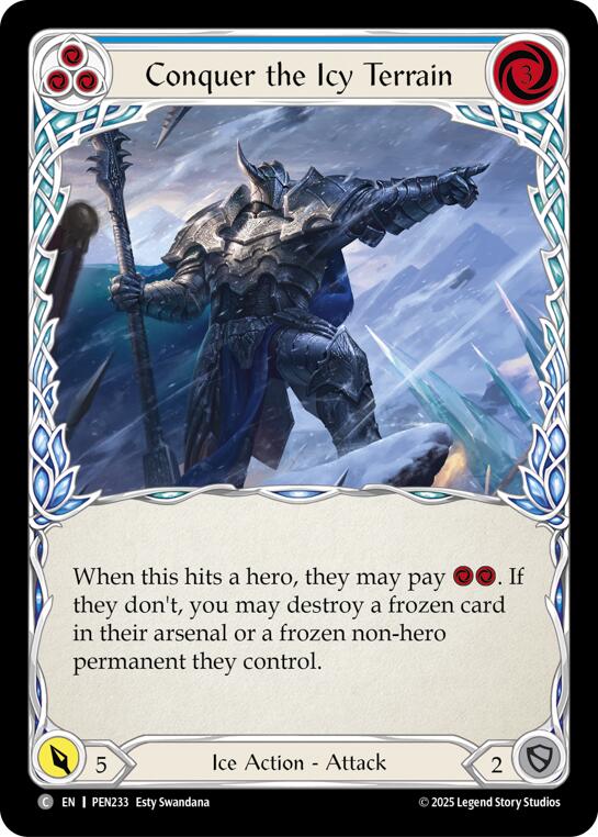 Conquer The Icy Terrain (Blue) (Rainbow Foil) [PEN233] (Compendium of Rathe)  Rainbow Foil