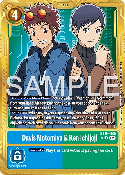 Davis Motomiya & Ken Ichijoji [BT16-085] (Alternate Art) [Advanced Booster Digimon Generation]