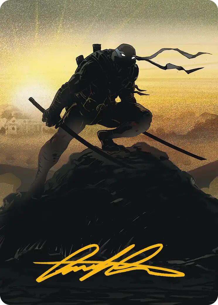 Leonardo, Sewer Samurai Art Card (20/54) (Gold-Stamped Signature) [Teenage Mutant Ninja Turtles Art Series]