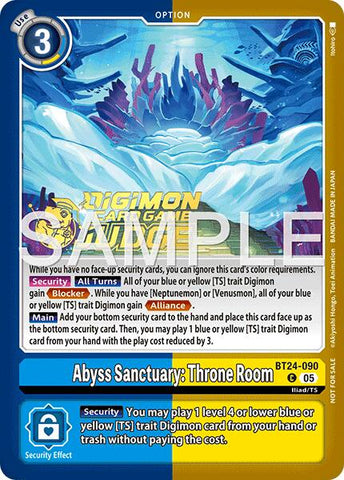 Abyss Sanctuary: Throne Room [BT24-090] (Judge Pack 9) [Time Stranger]