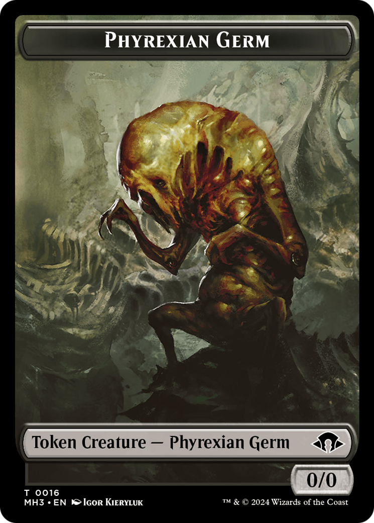 Phyrexian Germ // Blood Double-Sided Token [Modern Horizons 3 Tokens]