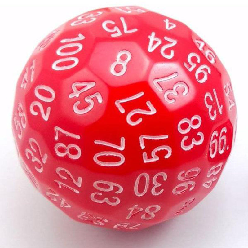 100 Sided Die - Red