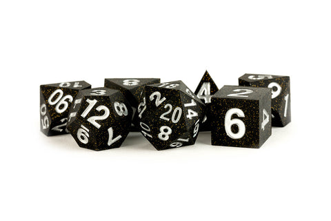 Sharp Edge Silicone Rubber Dice Set - Gold Scatter