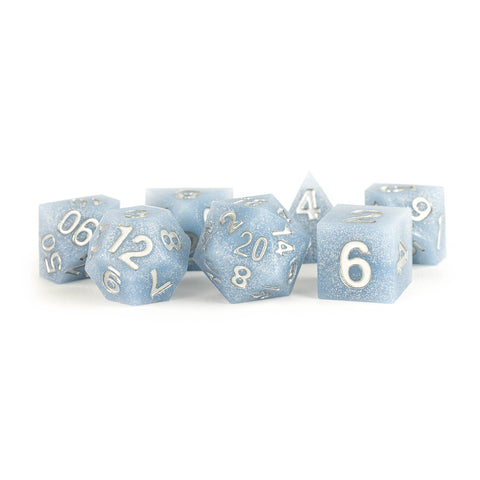 Sharp Edge Silicone Rubber Dice Set - Glacial Debris