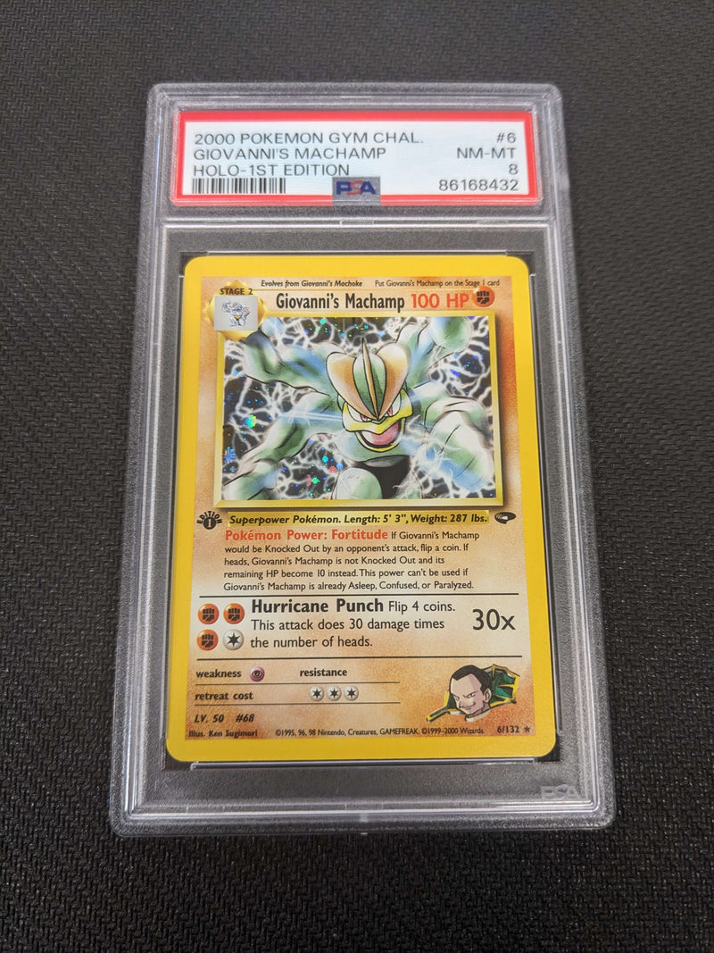 Giovanni's Machamp (6/132) [Gym Challenge 1st Edition] (Graded - PSA 8)