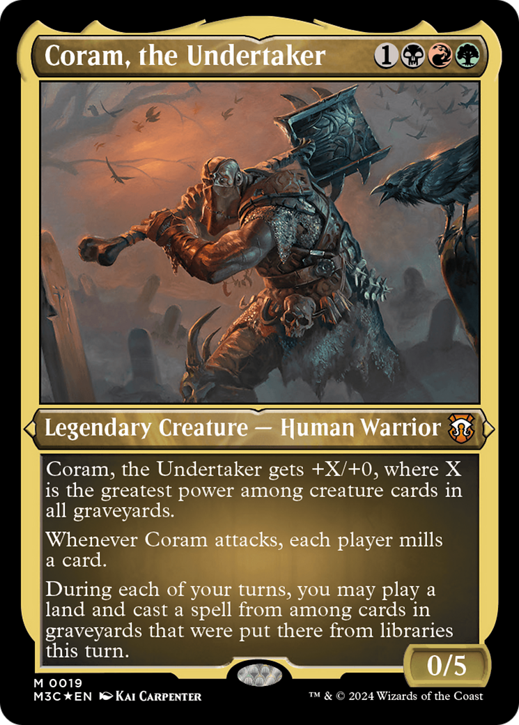 Coram, the Undertaker (Foil Etched) [Modern Horizons 3 Commander]