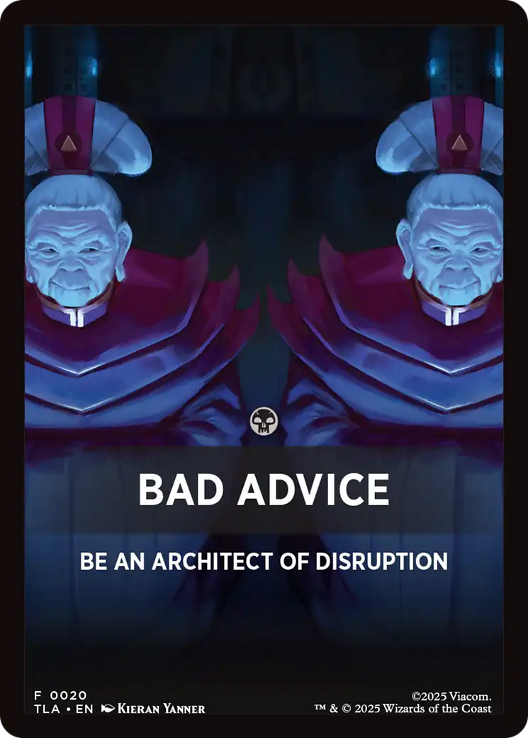 Bad Advice Theme Card [Avatar: The Last Airbender Tokens]
