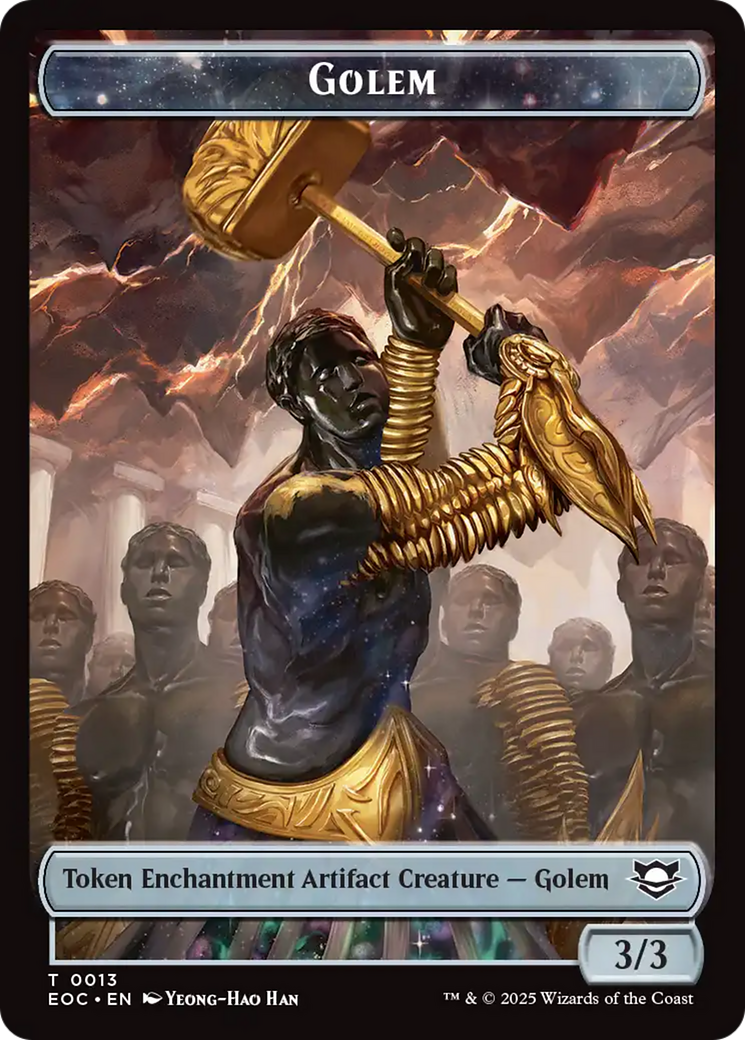 Insect // Golem (0013) Double-Sided Token [Edge of Eternities Commander Tokens]