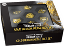 Dungeons & Dragons Dragon Scale: Gold Dragon Metal 7-Dice Set