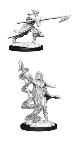 Magic: The Gathering Unpainted Miniatures: Joraga Warcaller & Joraga Treespeaker (Elves)