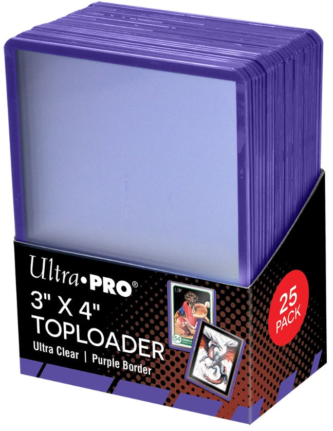 Ultra Pro Toploaders: 3" x 4" Purple Border