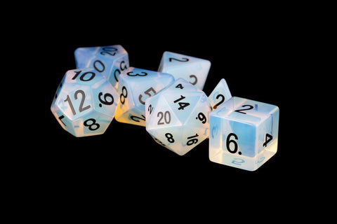Stone Dice Set of 7 - Opalite