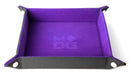 Folding Square Velvet Dice Tray - Purple