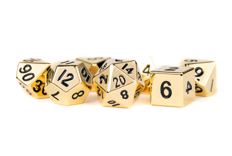 Metal Dice Set of 7 - Gold