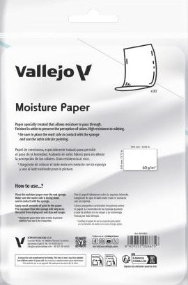 Vallejo: Wet Palette Moisture Paper Sheets 30-Count