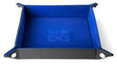 Folding Square Velvet Dice Tray - Blue