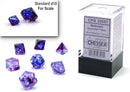 7 Nebula Nocturnal/blue Mini-Polyhedral Die Set CHX 20557