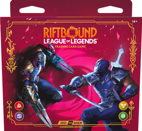RIFTBOUND LEAGUE OF LEGENDS TCG VENDETTA ZED VS SHEN SHOWDOWN DECKS