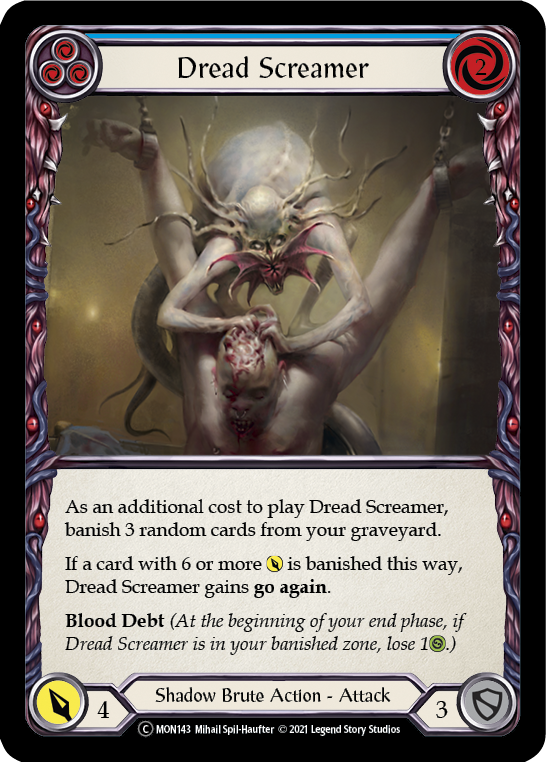 Dread Screamer (Blue) (Rainbow Foil) [U-MON143-RF] Unlimited Rainbow Foil