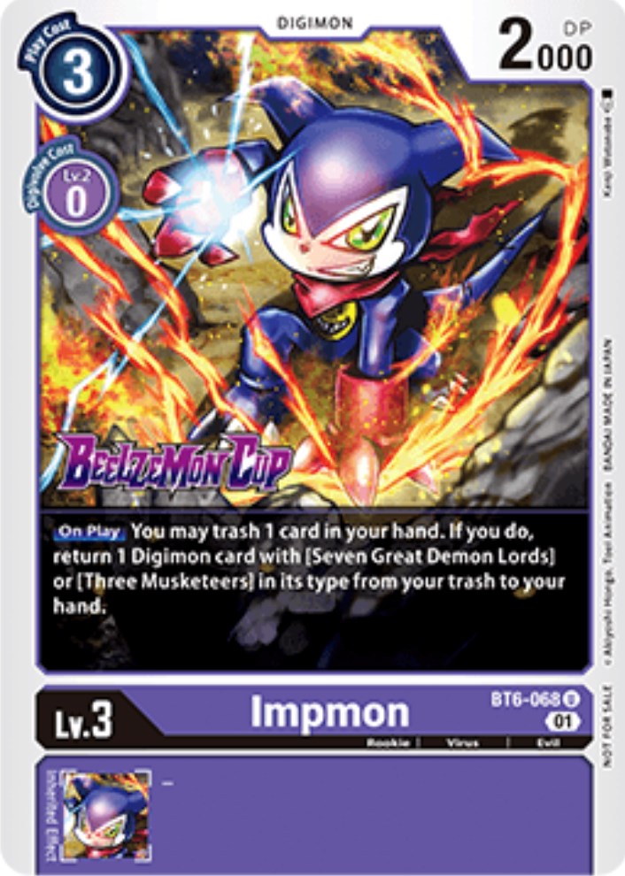 Impmon [BT6-068] (Beelzemon Cup Participation) [Starter Deck: Beelzemon Advanced Deck Set Promos]