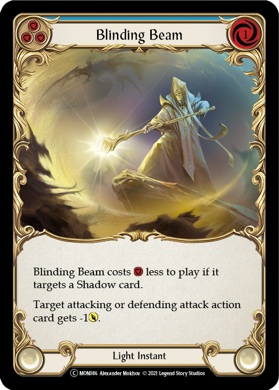 Blinding Beam (Blue) (Rainbow Foil) [U-MON086-RF] Unlimited Rainbow Foil