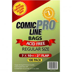 Comic Pro Line Regular Bags - 7x10.5