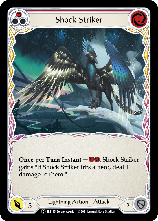 Shock Striker (Red) [U-ELE195] Unlimited Rainbow Foil