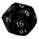 Ultra Pro Dice - Plush Jumbo 10" D20 Black W/Silver