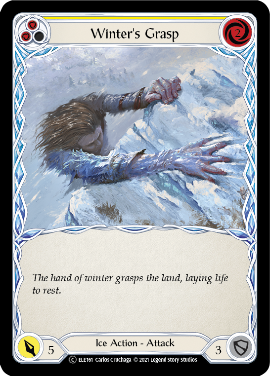 Winter's Grasp (Yellow) [U-ELE161] Unlimited Rainbow Foil