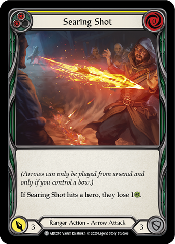 Searing Shot (Yellow) [ARC070] Unlimited Edition Rainbow Foil
