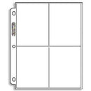 Ultra Pro 4 Pocket Binder Page - 1 Sheet